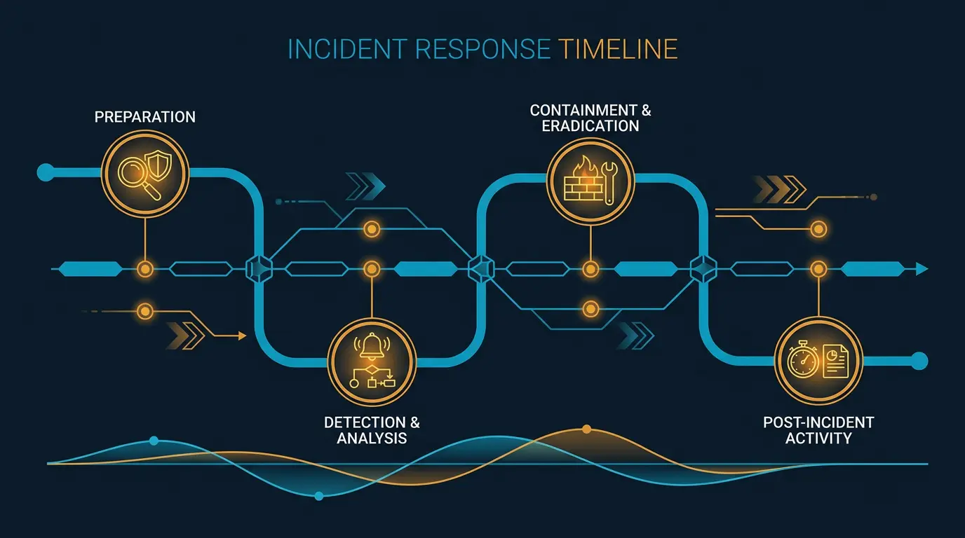 Incident response timeline template.