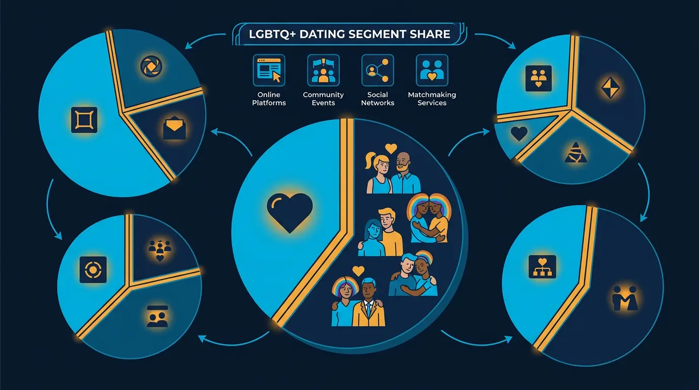 Segment share chart for LGBTQ+ dating.