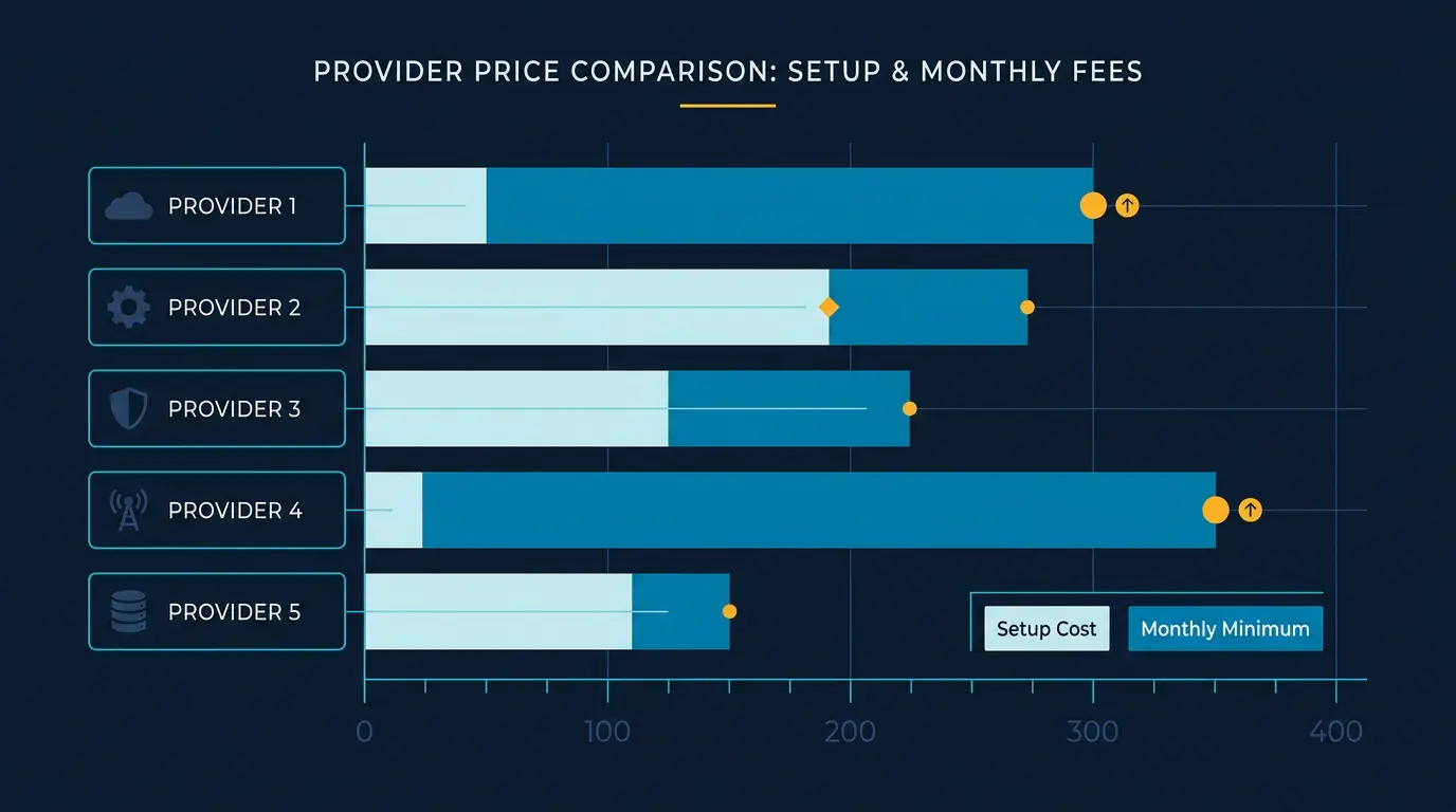 Price comparison bar chart.